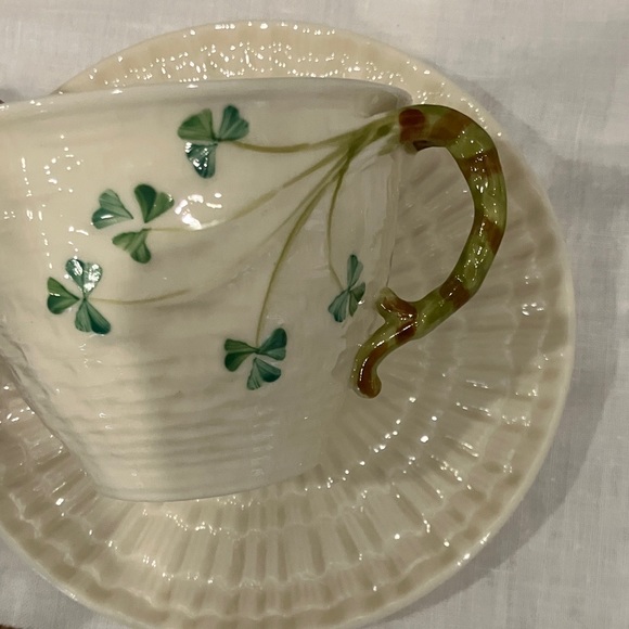 Belleek Floral Cream Ceramic Tea Set - Picture 6 of 16